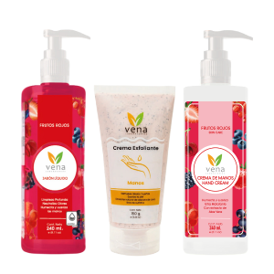 Pack Cuidado de Manos Vena: Jabón Líquido, Exfoliante y Crema Hidratante